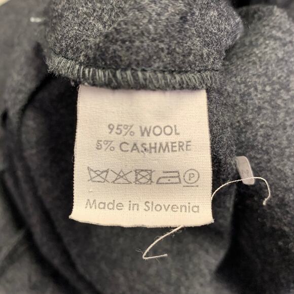 DRIES VAN NOTEN Size S Grey Wool Cashmere Collarless Zip Up Coat - Picture 6 of 6